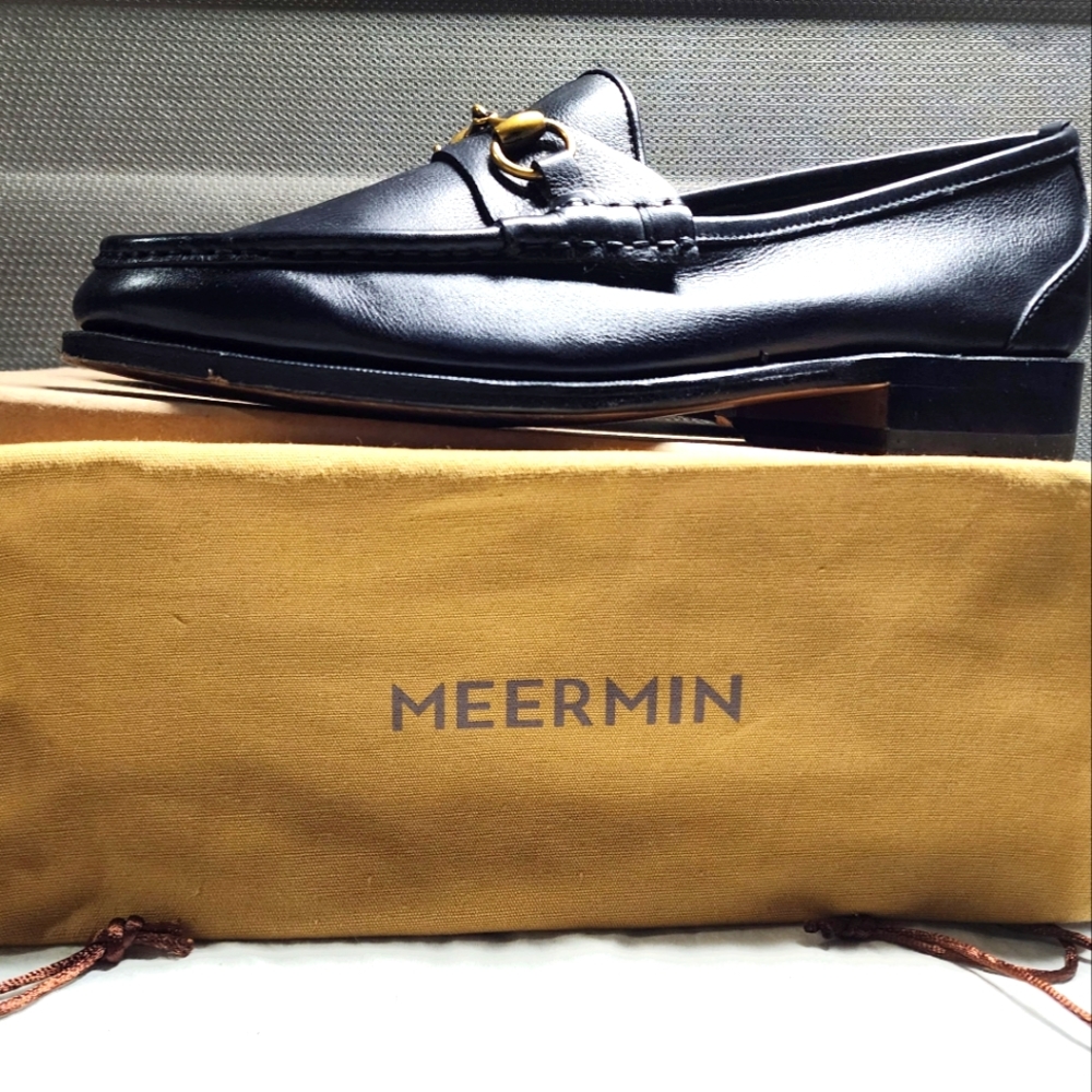 MEERMIN "Eric" Soft Calf Leather Loafers (black)
